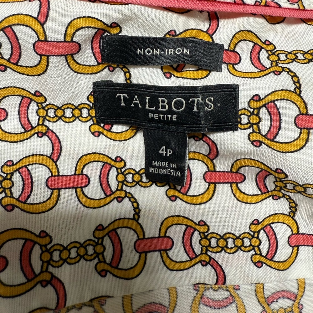 Talbots Chain Patterned Blouse - Picture 7 of 7